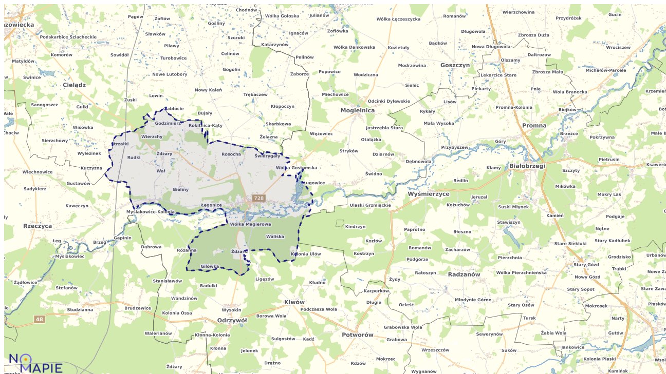 Mapa wyborów do sejmu Nowe Miasto nad Pilicą